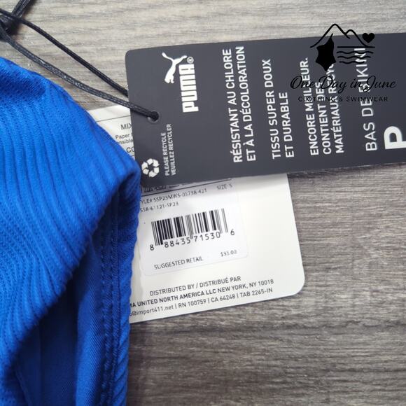 Puma Ribbed High Cut Bikini Bottom Size S - Picture 2 of 5